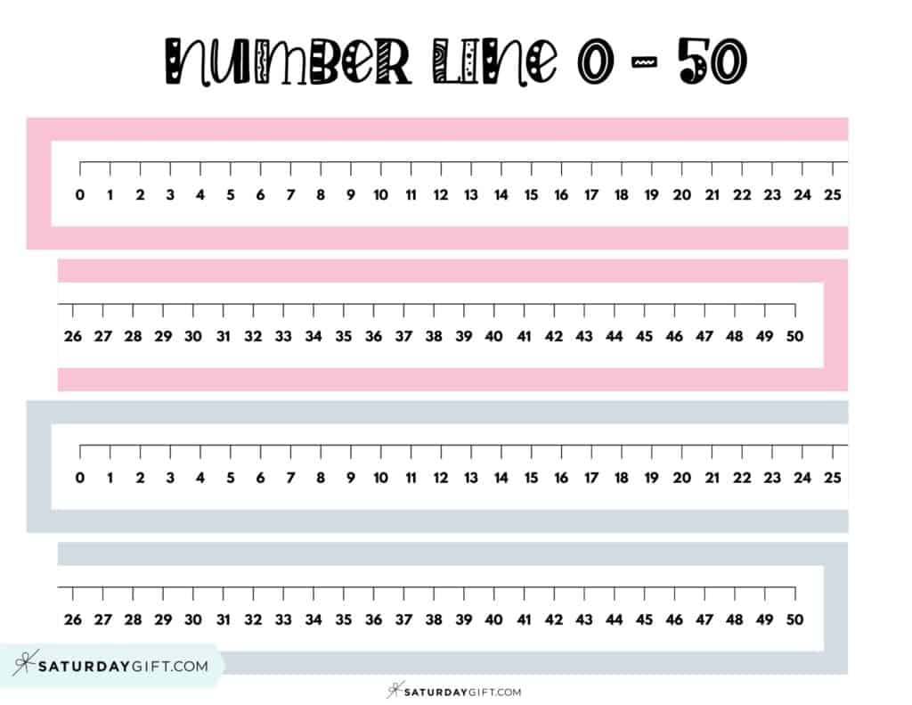 Number Line To 50 5 Cute Free Printables And Blank Worksheets