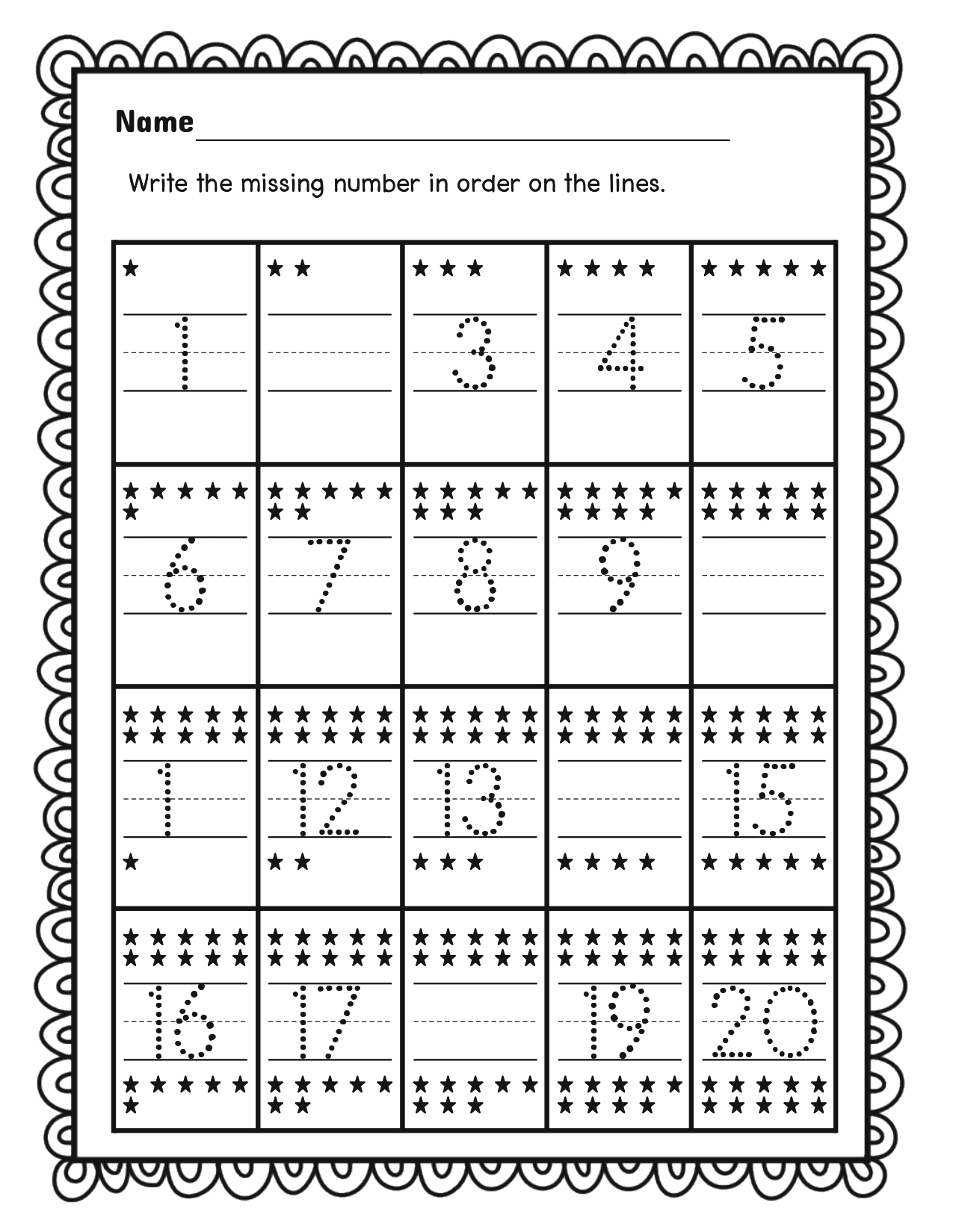 numbers tracing worksheets