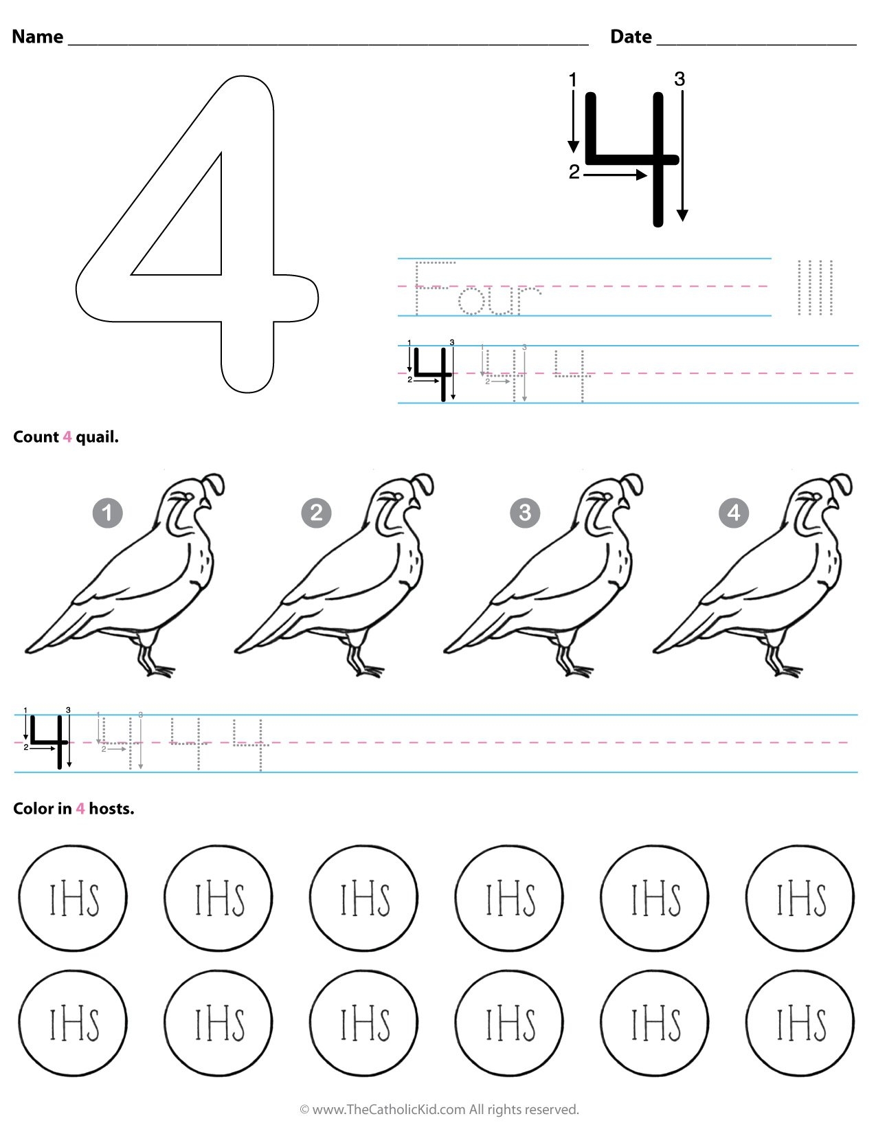 Number Worksheets Download Pack TheCatholicKid