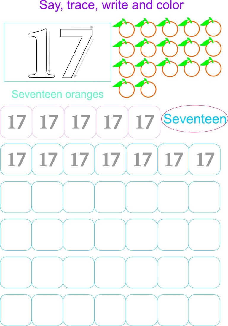 number 17 worksheet