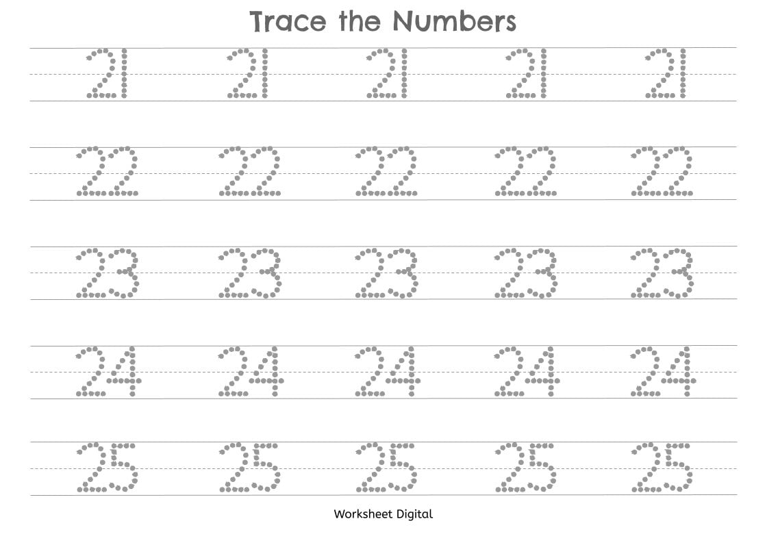 Numbers 1 100 Tracing Worksheets Preschool Handwriting PDF Download Etsy