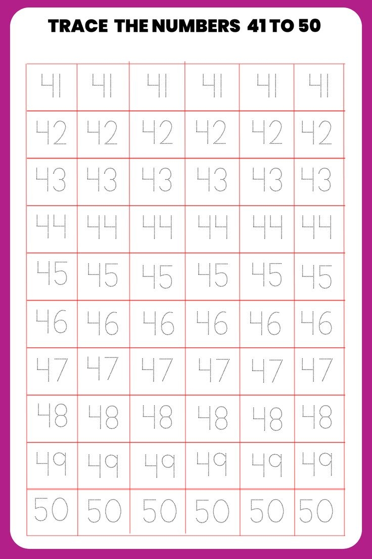 1-50 tracing pdf