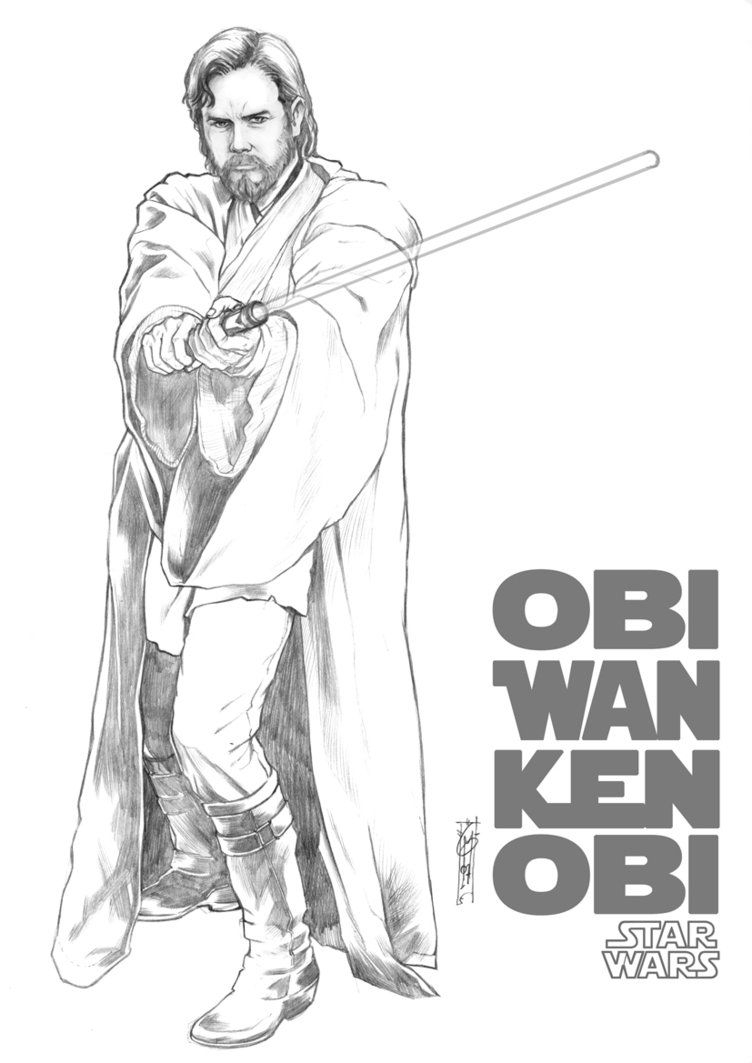 obi wan kenobi colouring pages
