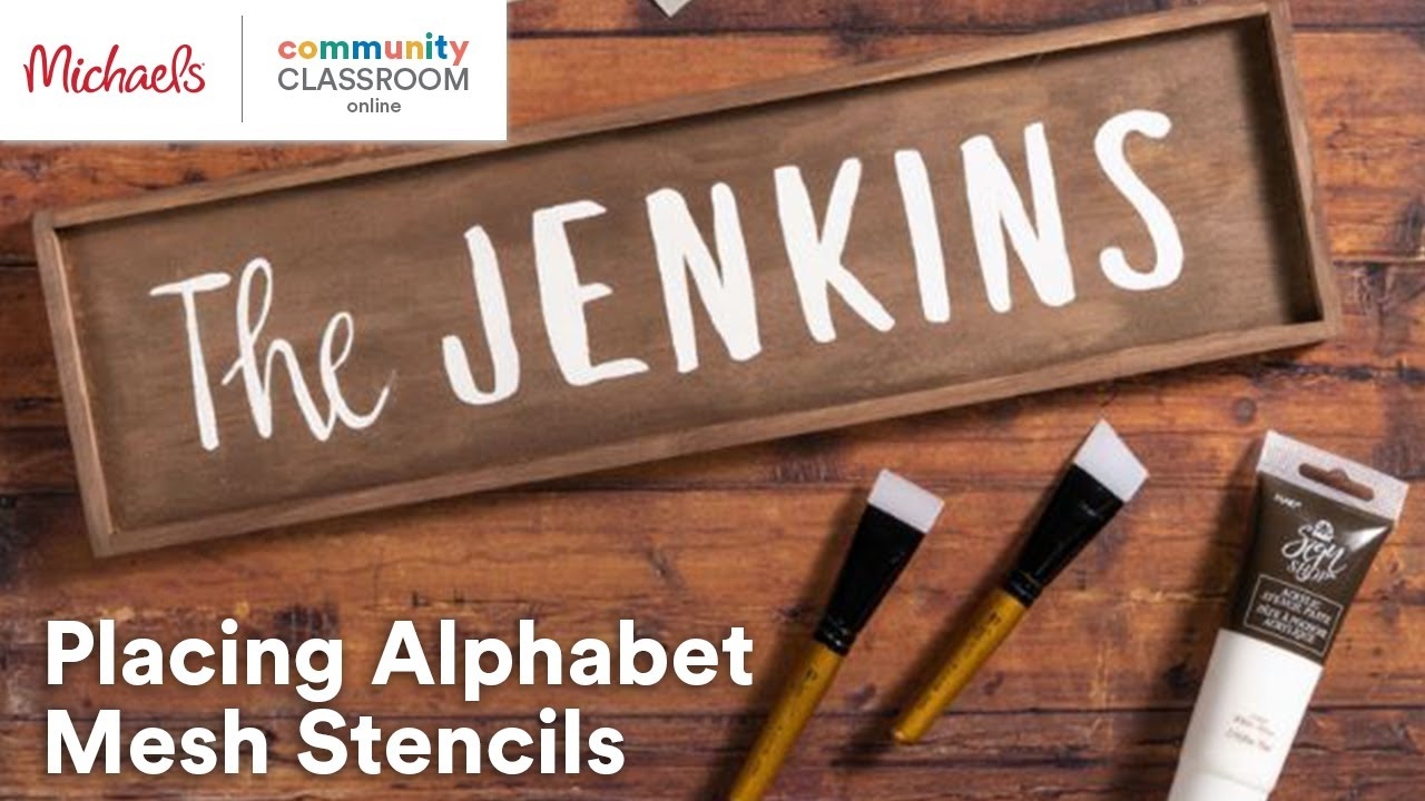 Online Class Placing Alphabet Mesh Stencils Michaels YouTube