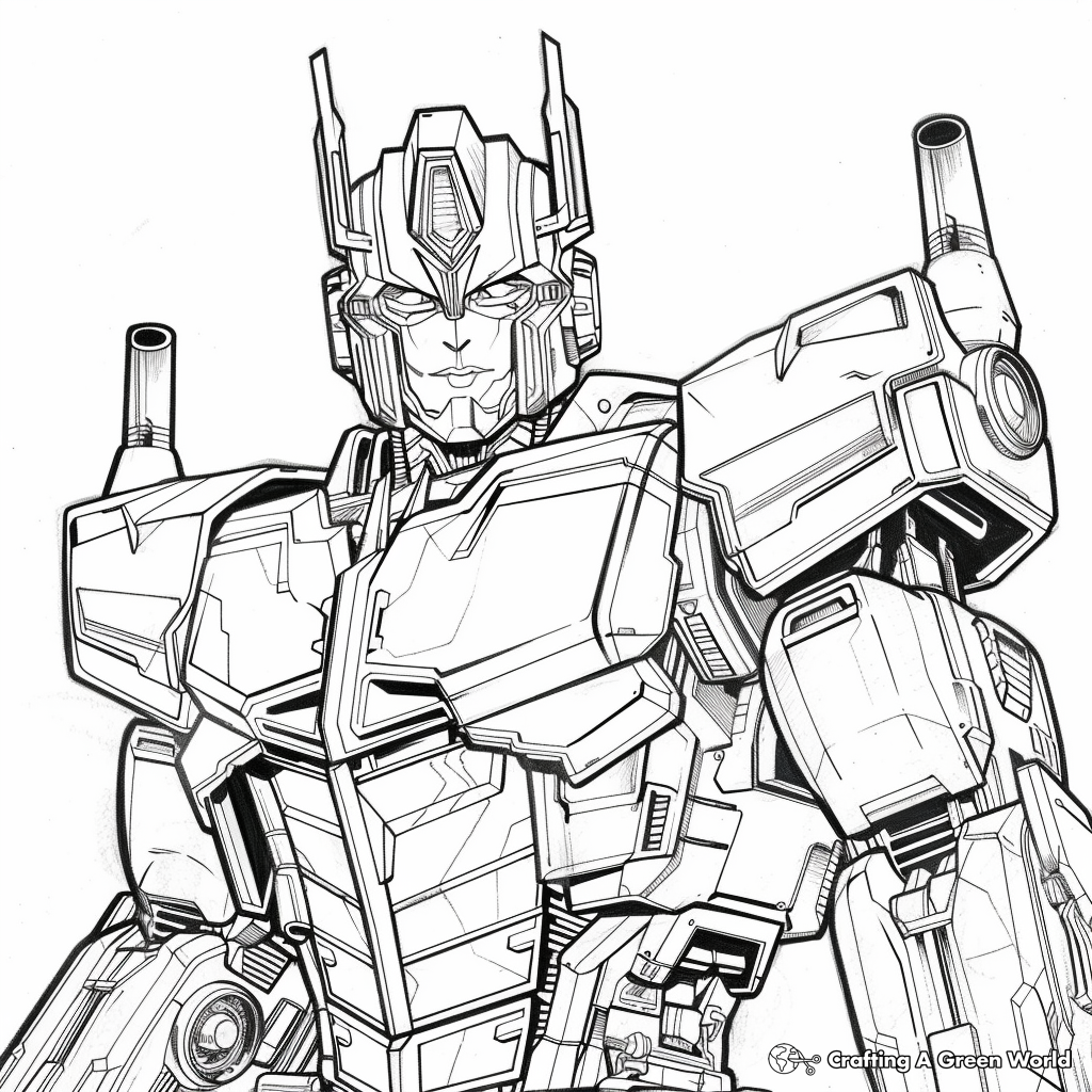 Optimus Prime Coloring Pages Free Printable 