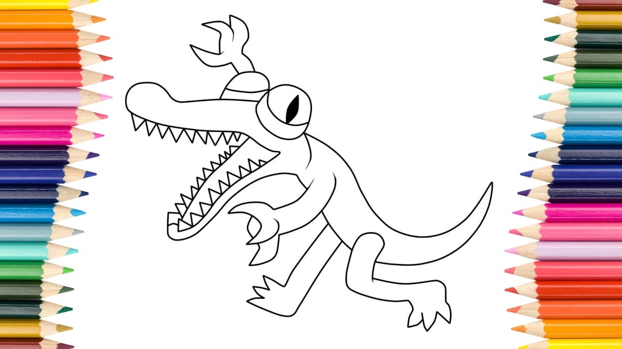 rainbow friends orange coloring pages