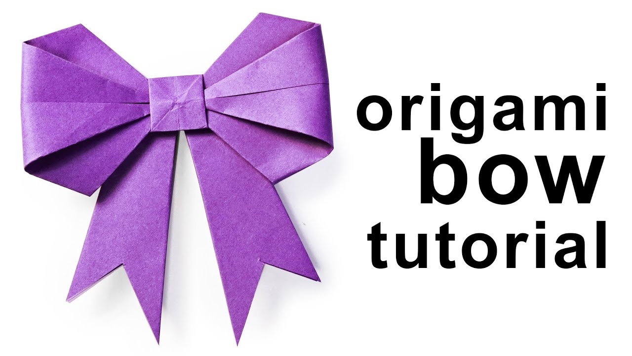 Origami How To Fold A Paper Bow Ribbon Paper Kawaii YouTube