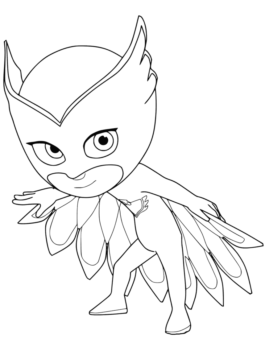 Owlette From PJ Masks Coloring Page Free Printable