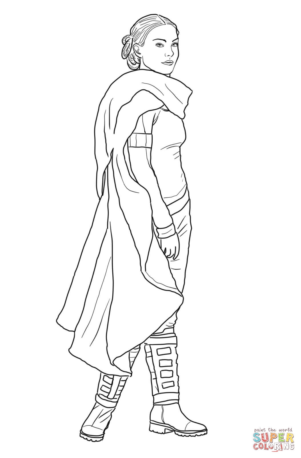 Padme Amidala Coloring Page Free Printable