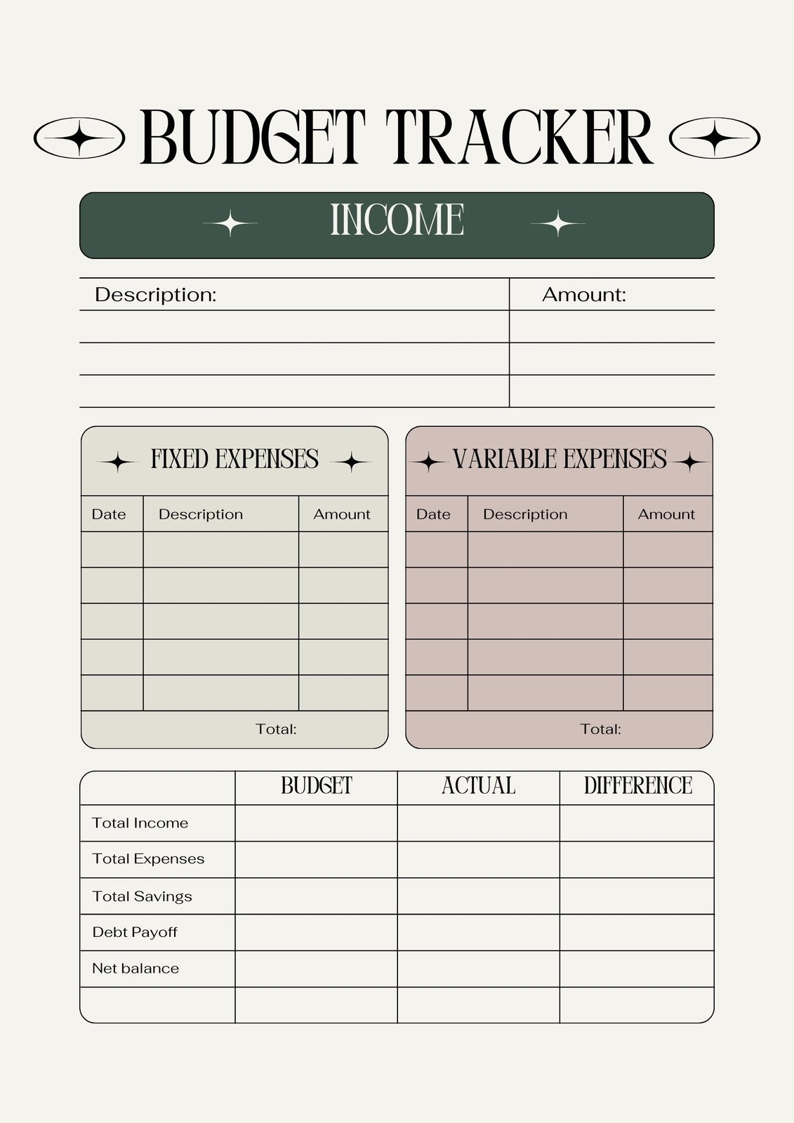 Page 2 Free Customizable Finance Planner Templates Canva