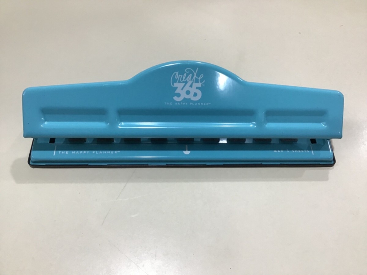 Paper Punch Create 365 The Happy Planner Classic 9 Hole Blue Not Round Holes EBay