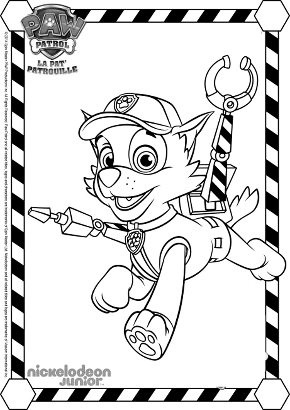 Patrol Rocky Ready For The Mission Paw Patrol Coloring Pages