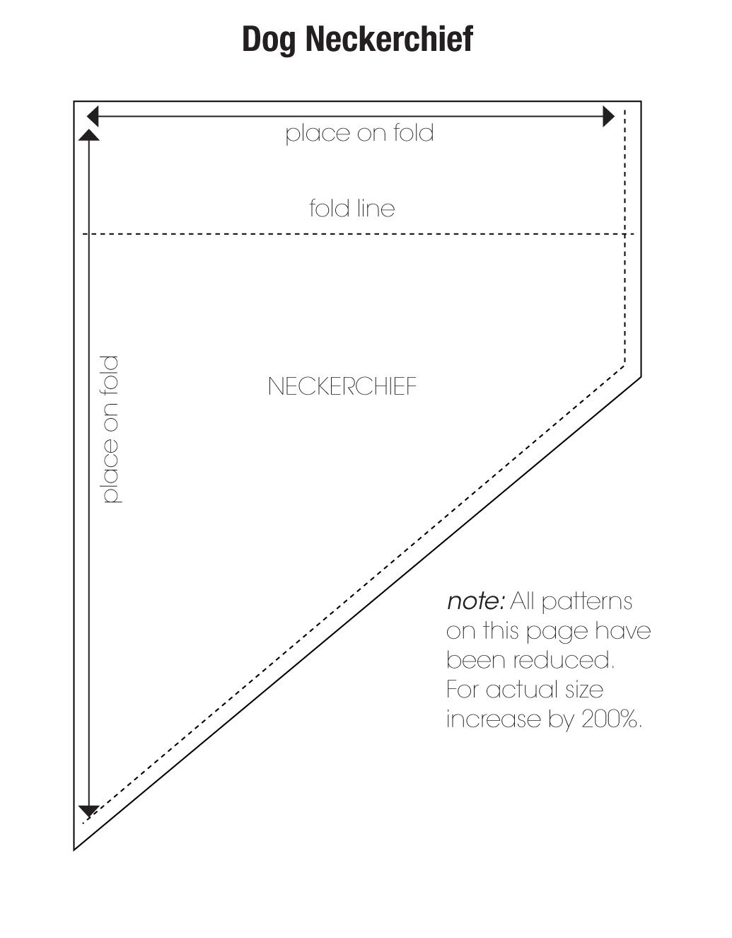 free printable dog bandana pattern