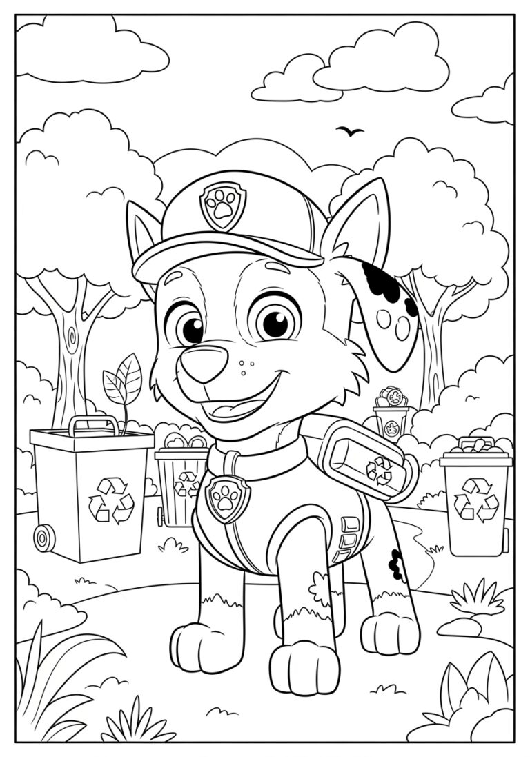 Paw Patrol Coloring Page Rocky Printable Fun