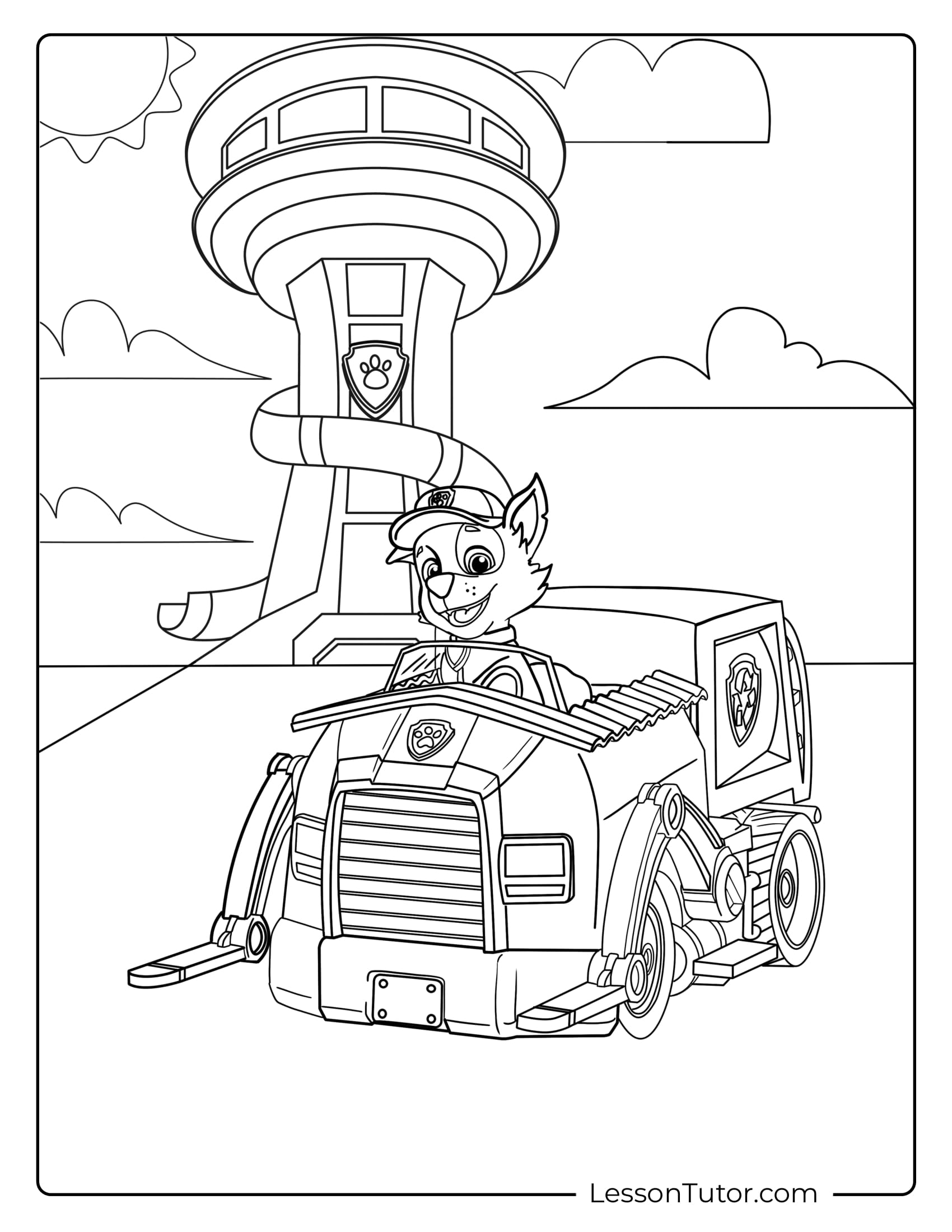 rocky paw patrol coloring pages