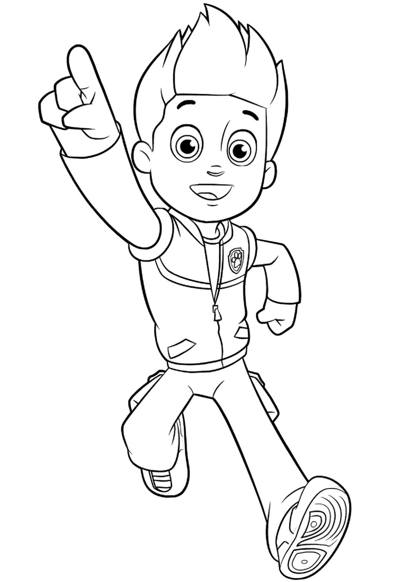 Paw Patrol Ryder Coloring Page Free Printable