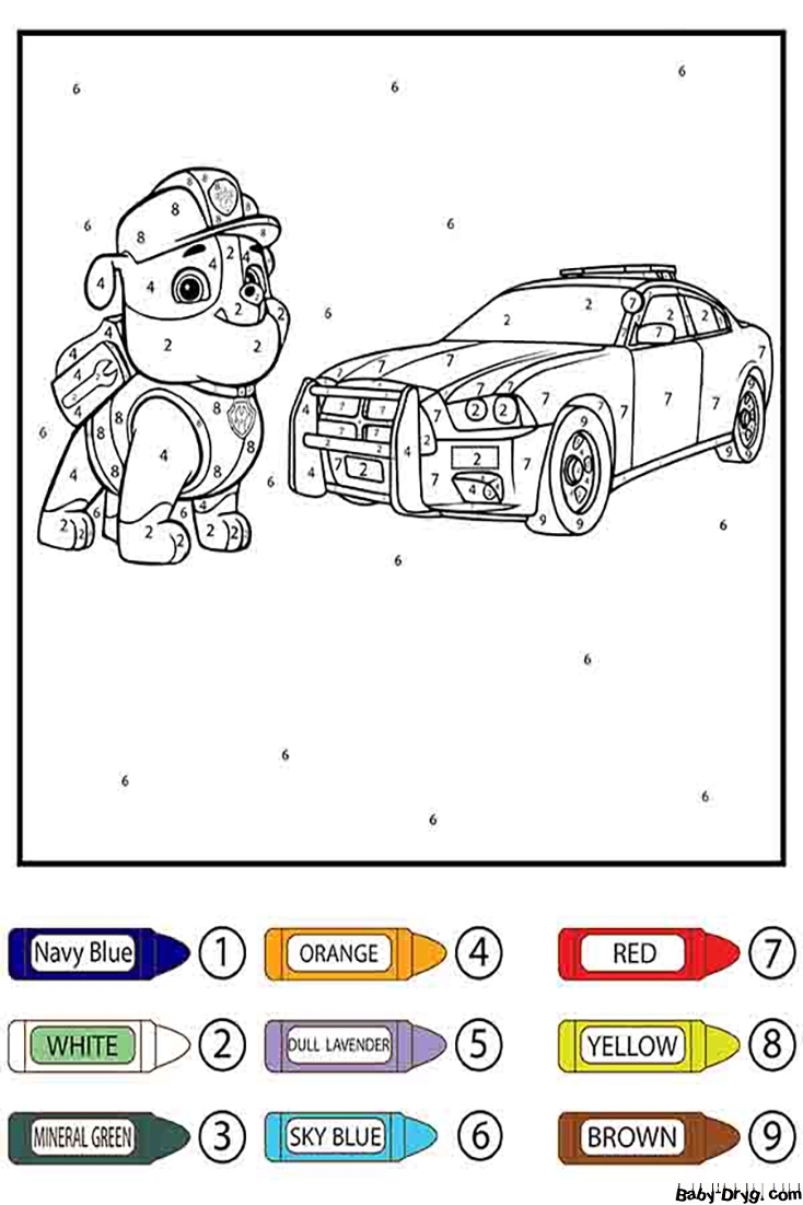 Paw Patrol Skye Flying Color By Number Color By Number Coloring Pages