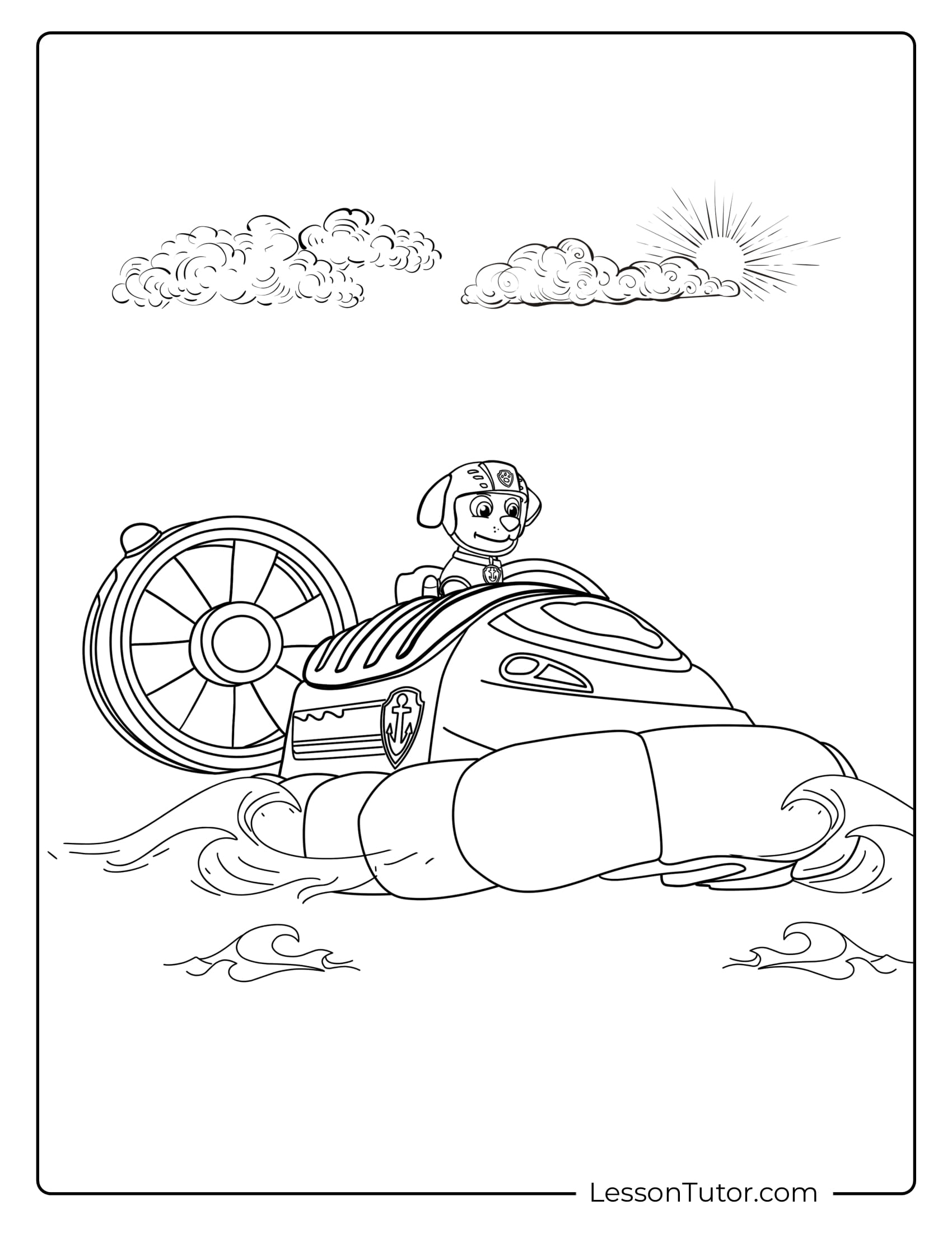 Paw Patrol Zuma Coloring Pages Lesson Tutor