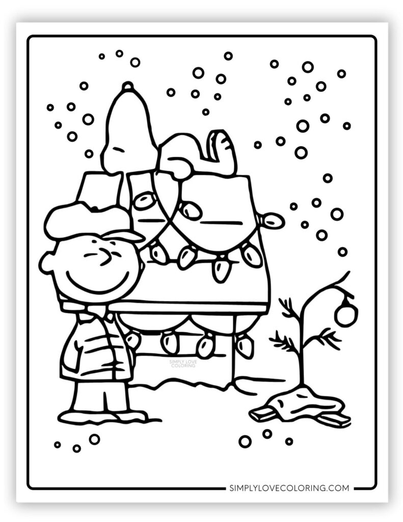 Peanuts Coloring Pages Free PDF Printables Simply Love Coloring