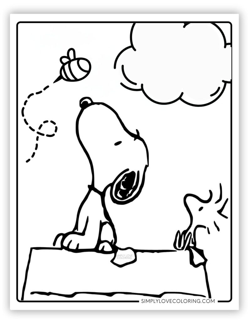 Peanuts Coloring Pages Free PDF Printables Simply Love Coloring