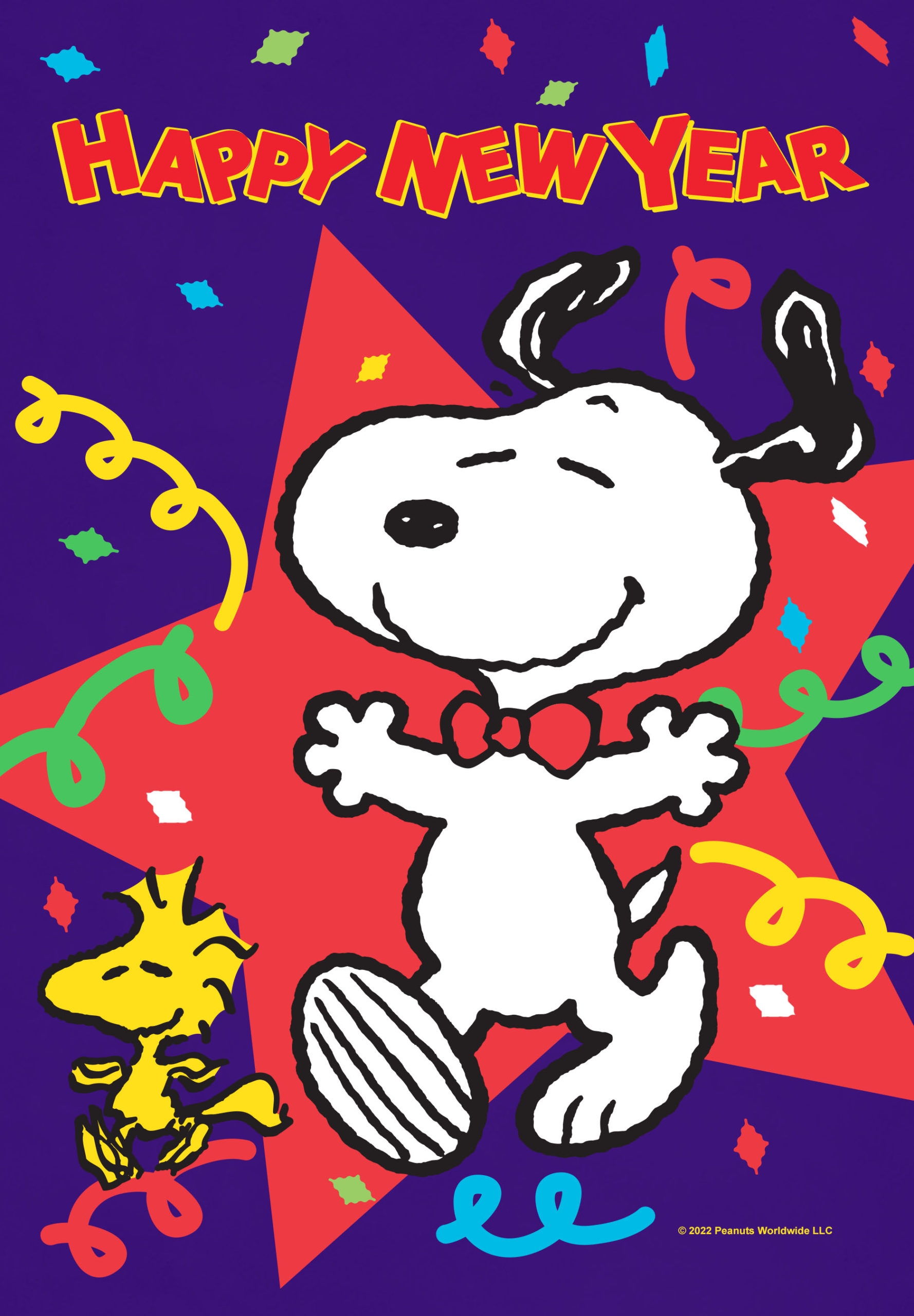 PEANUTS Happy New Year Snoopy And Woodstock GARDEN Custom Printed Flags Flagology