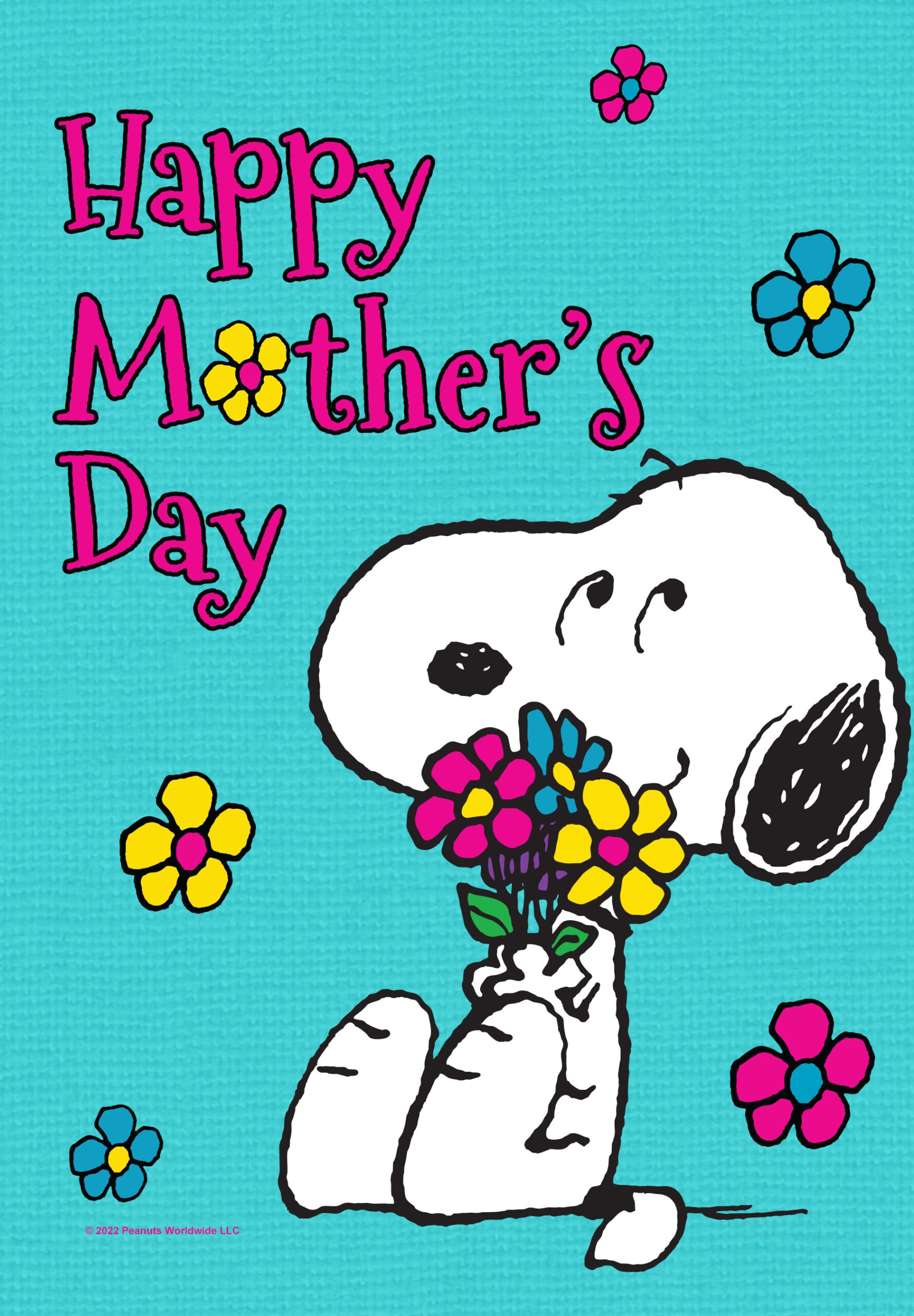 PEANUTS Mother s Day Flowers Snoopy GARDEN Custom Printed Flags Flagology