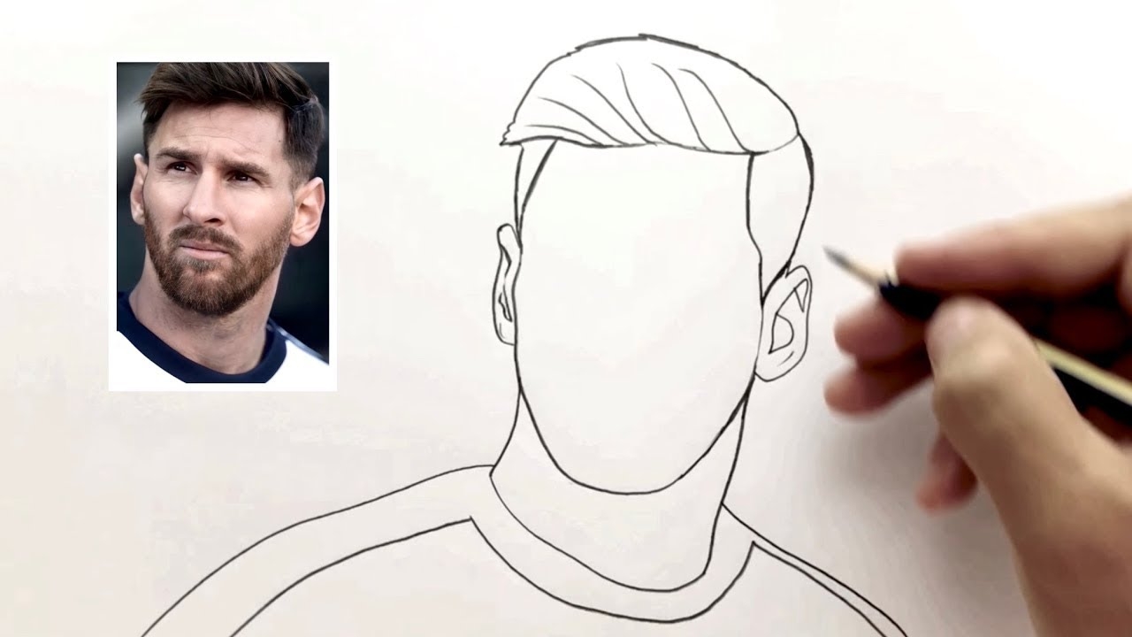 Pencil Drawing Of Lionel Messi How To Draw Lionel Messi Easy Pencil Sketch Of Messi YouTube
