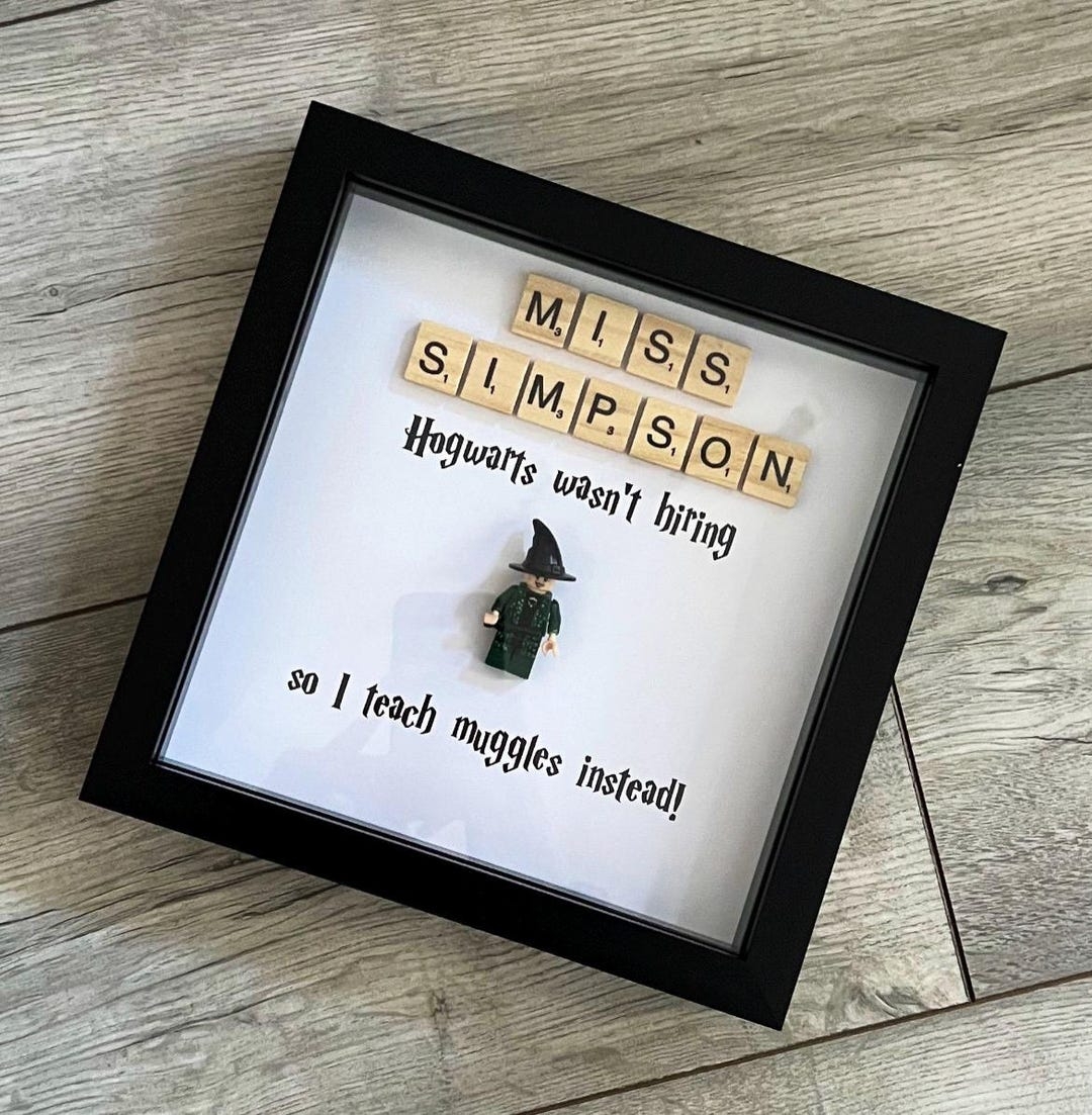 Personalised Teacher Gift Harry Potter Frame Harry Potter Gift Teacher Present Thank You Gift For Teacher Harry Potter Fan Etsy