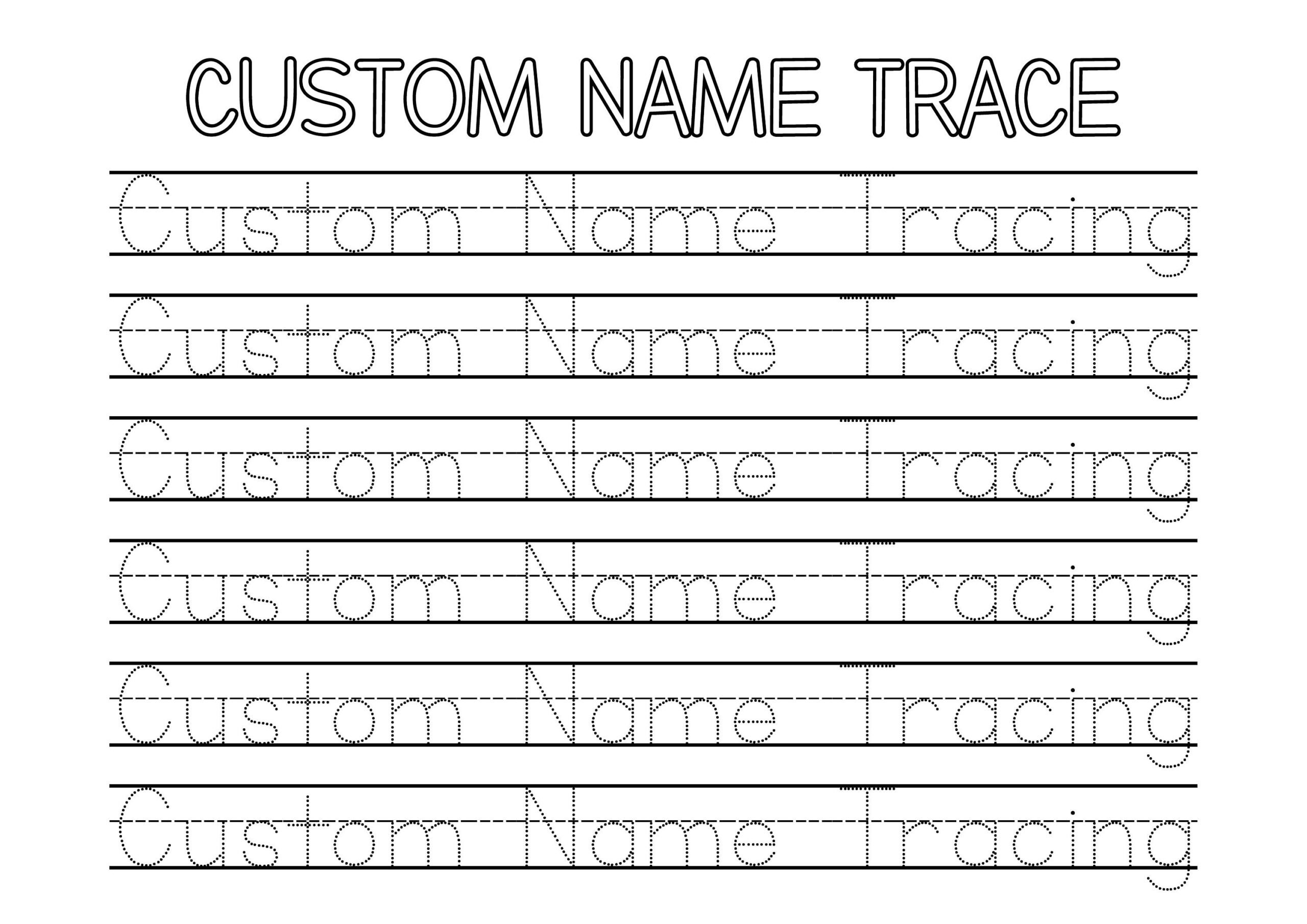 name tracing for preschoolers