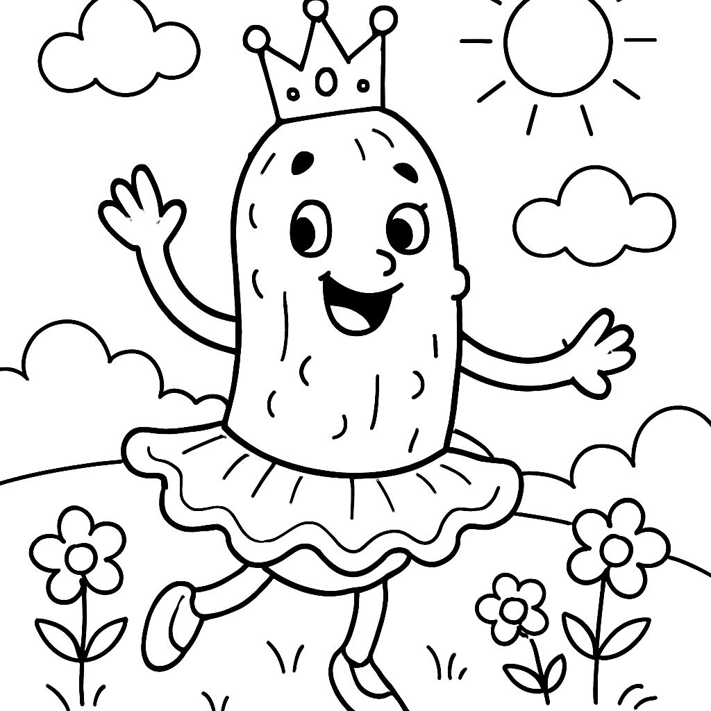 Pickle Coloring Pages Bubbely