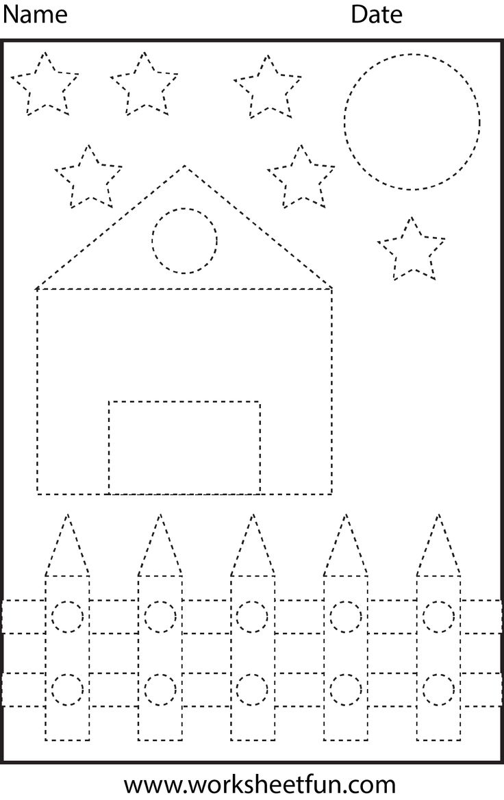 free shape tracing worksheets