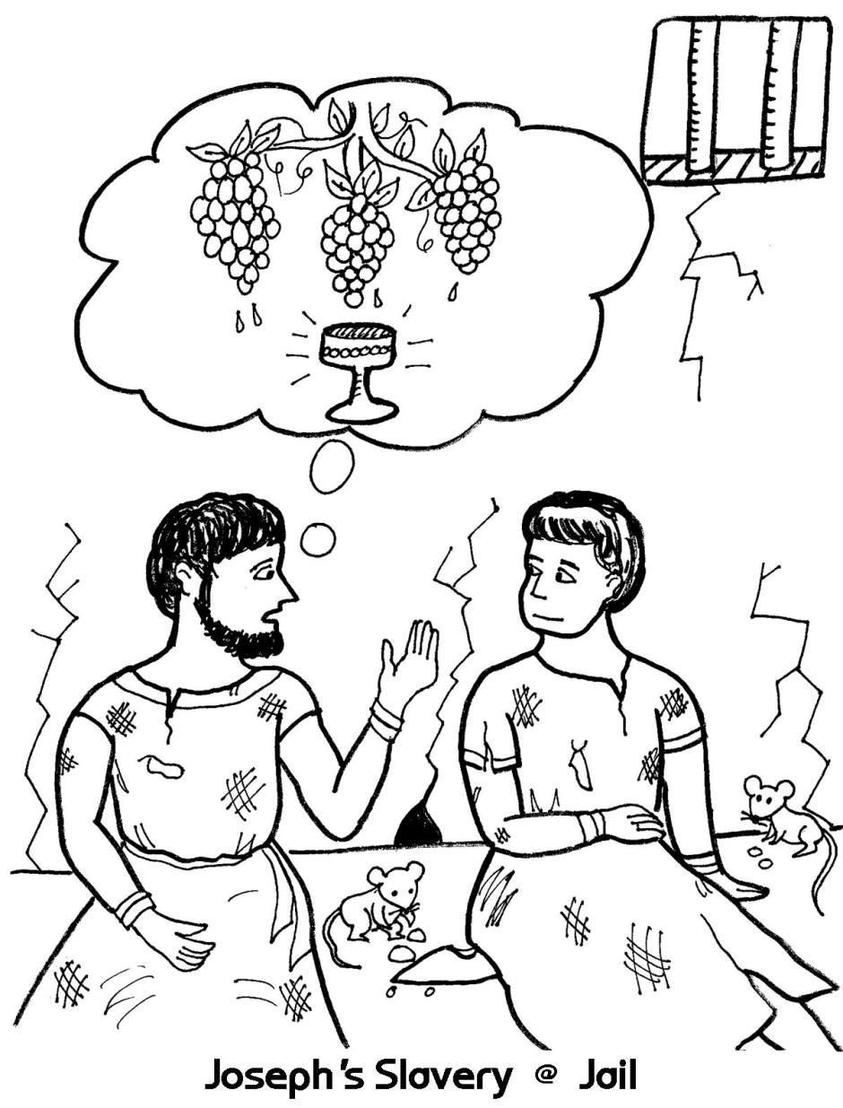 joseph in jail coloring page