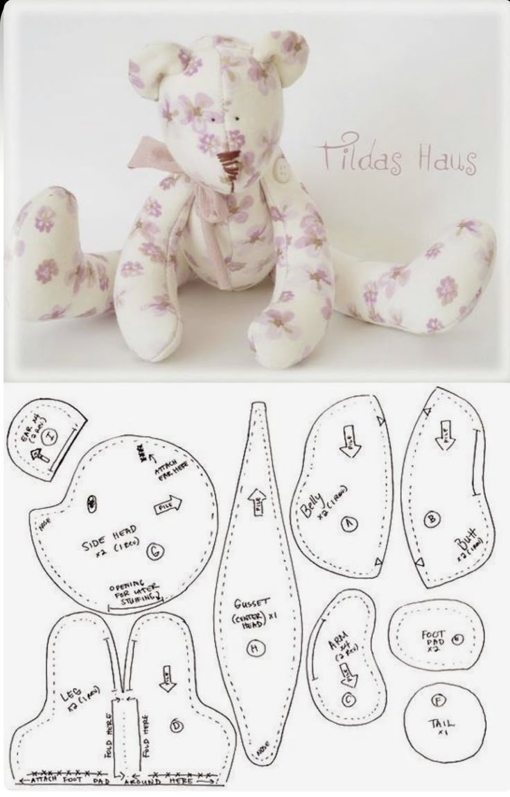 Pin By Elisabeth Allred On Sewing Teddy Bear Sewing Pattern Sewing Stuffed Animals Teddy Bear