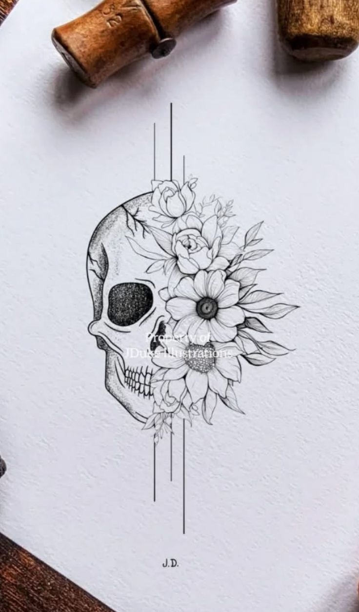 Pin By Genevieve Soules On Tattoos Floral Skull Tattoos Skull Hand Tattoo Sugar Skull Tattoos