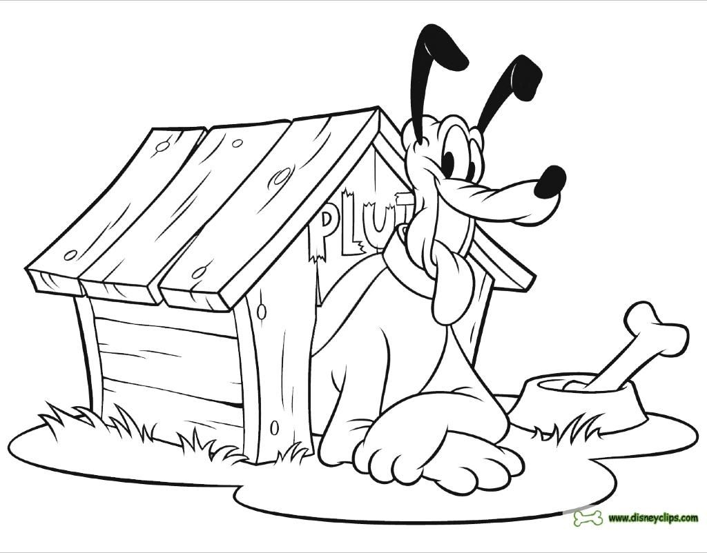 pluto the dog coloring pages