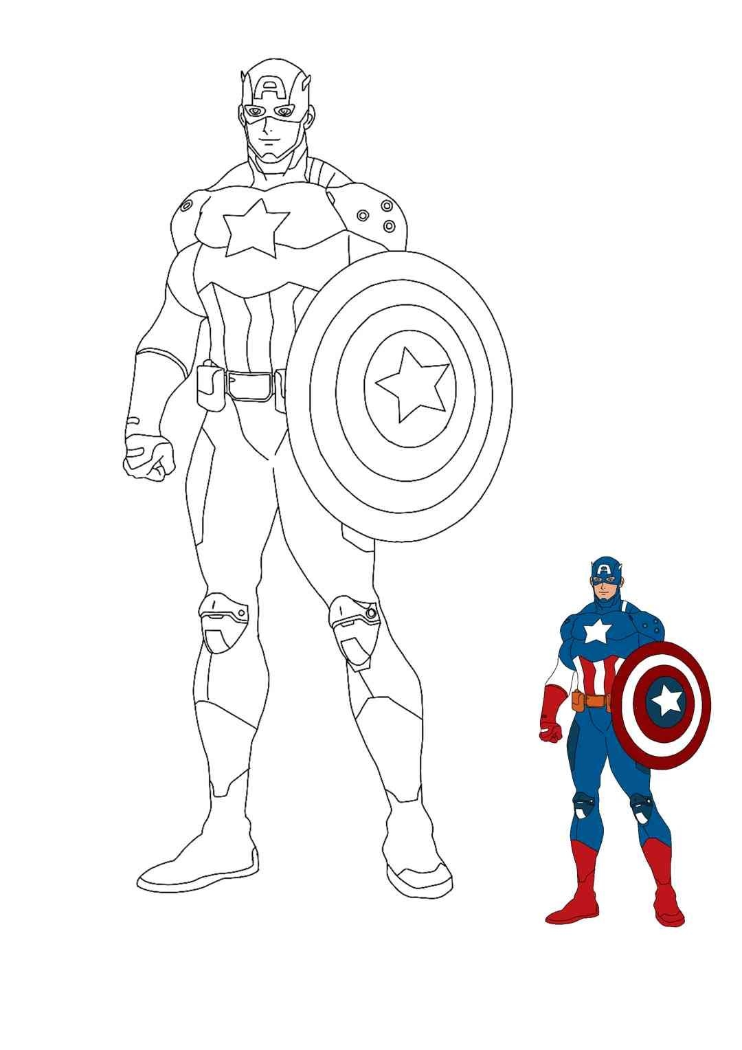 captain america coloring book pages