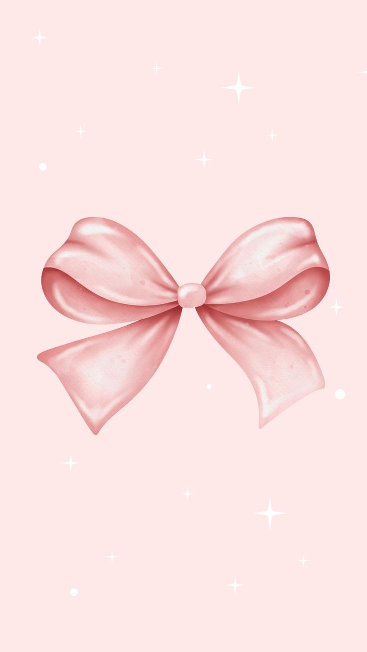 Pink Bow And Sparkles Phone Wallpaper