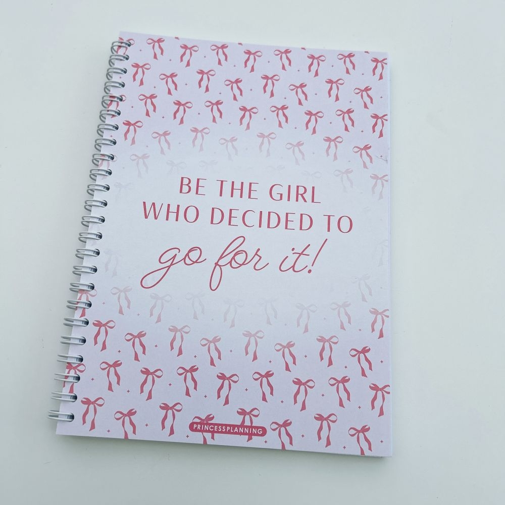 Pink Bow Girl Spiral Food Diary Starter Bundle 