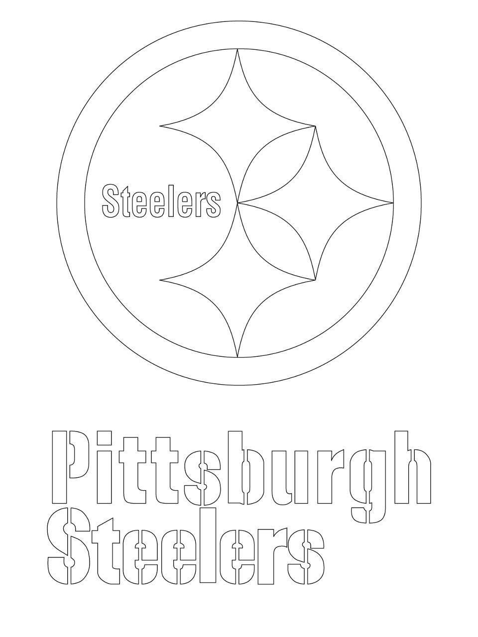 Pittsburgh Steelers Logo Coloring Page Free Printable