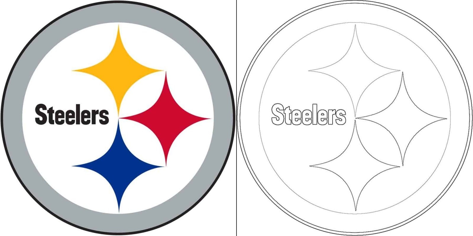 Pittsburgh Steelers Logo With A Sample Coloring Page Free Coloring Pages