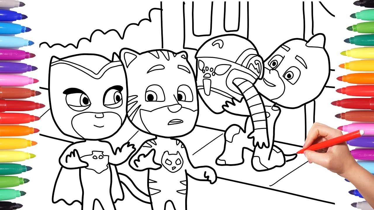 coloring pages for pj masks