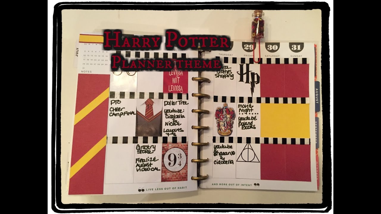 Plan With Me Happy Planner HARRY POTTER THEME YouTube