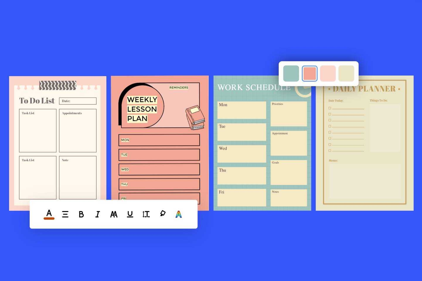Planner Maker Design Personal Schedule Online For Free Fotor Graphic Design Software