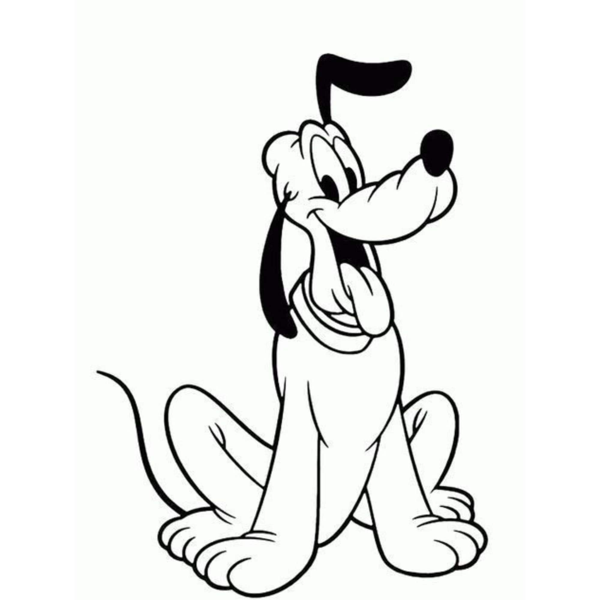 Pluto Dog Coloring Book Pdf Etsy