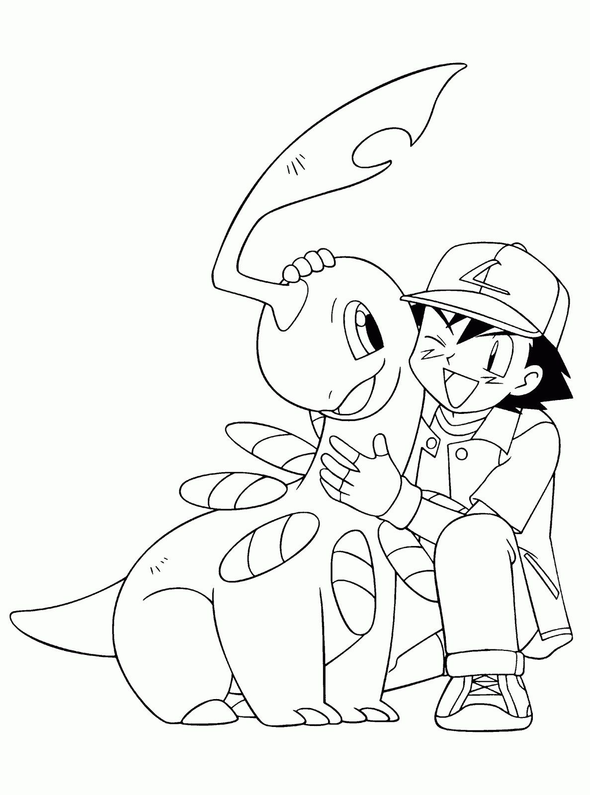 pokemon coloring pages of ash