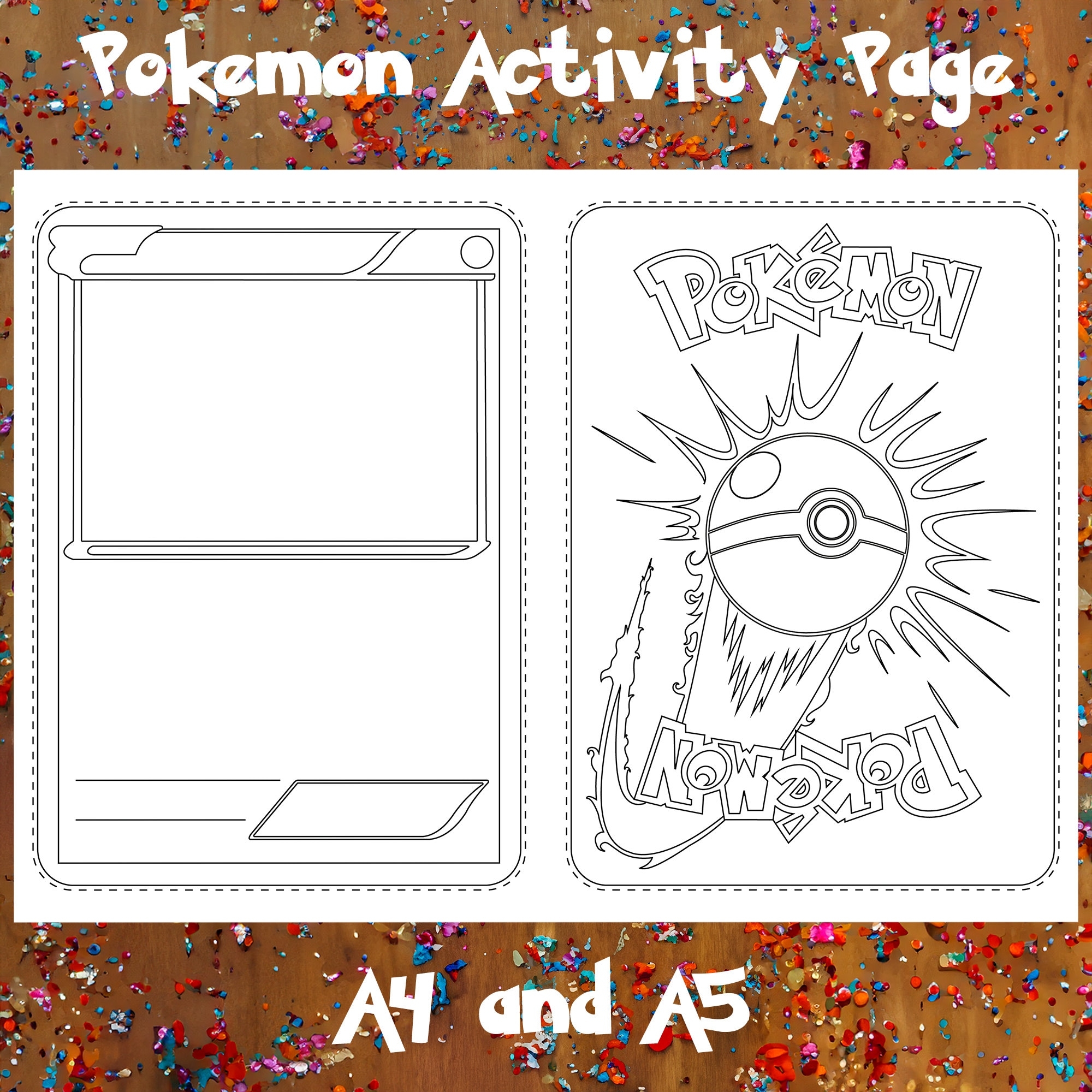 coloring pages of pokemon cards