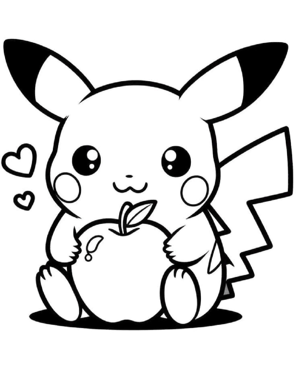 picture of pikachu to color