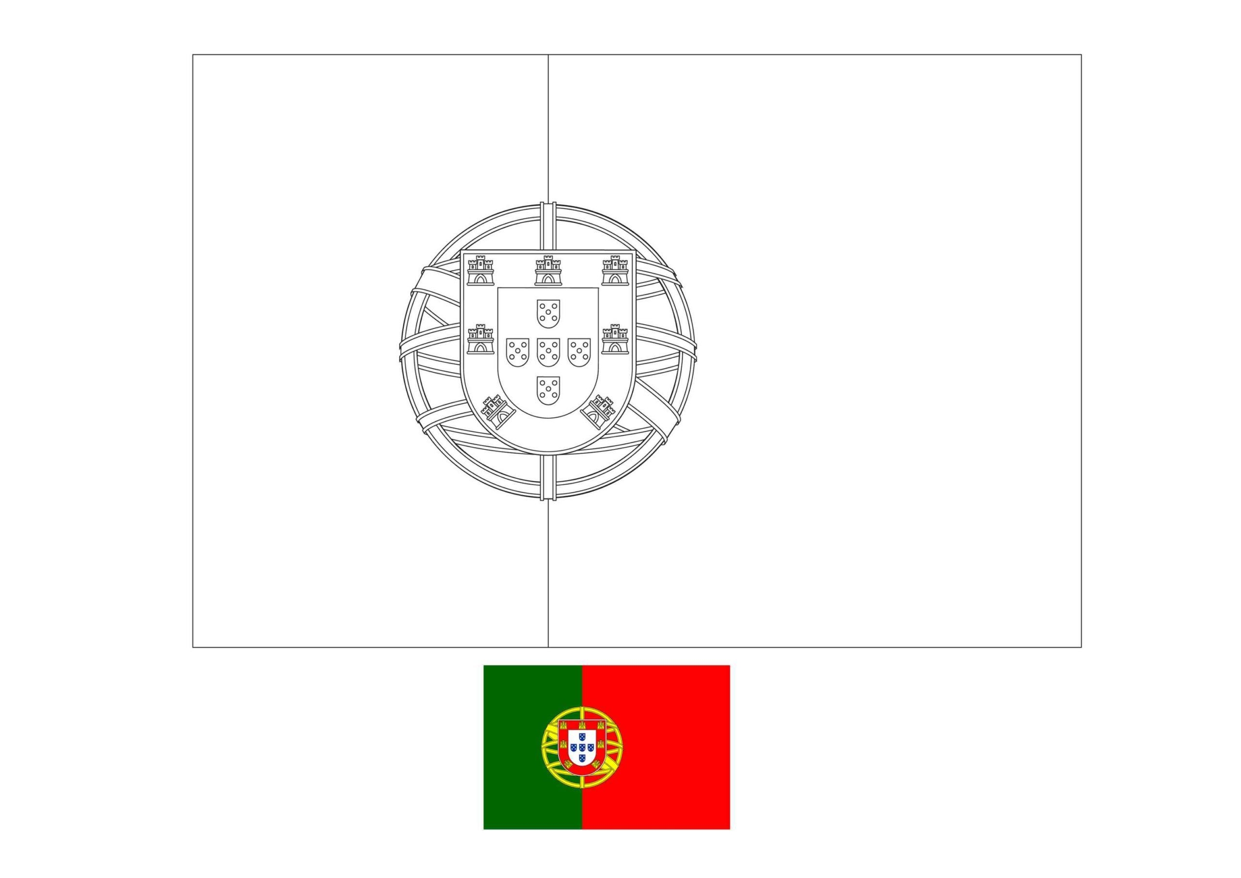 Portugal Flag Coloring Page Download Print Or Color Online For Free