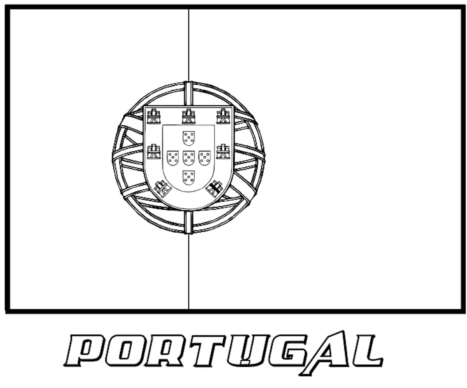 Portugal Flag Coloring Page Download Print Or Color Online For Free