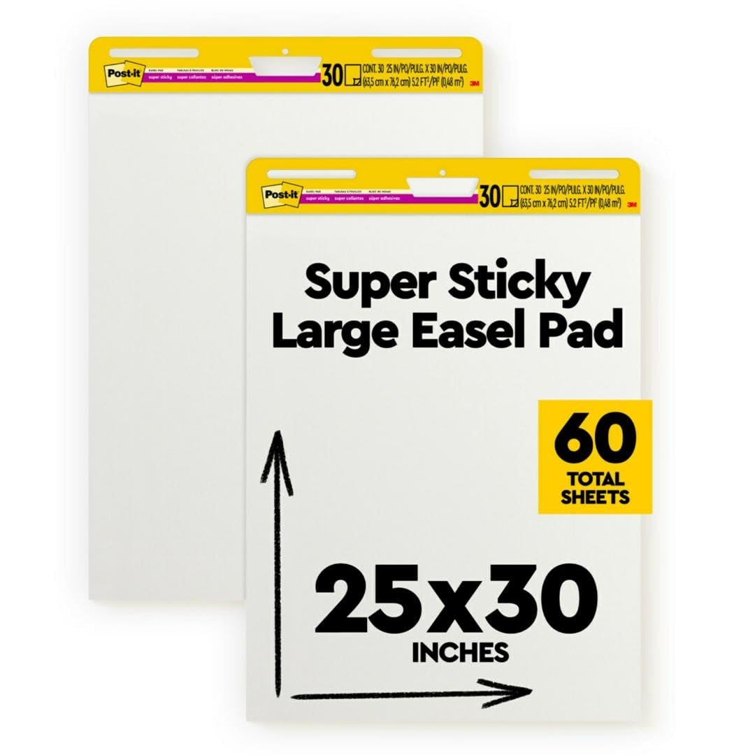 Post it Super Sticky Easel Pad 25 X 30 In 77 5 X 63 5cm White
